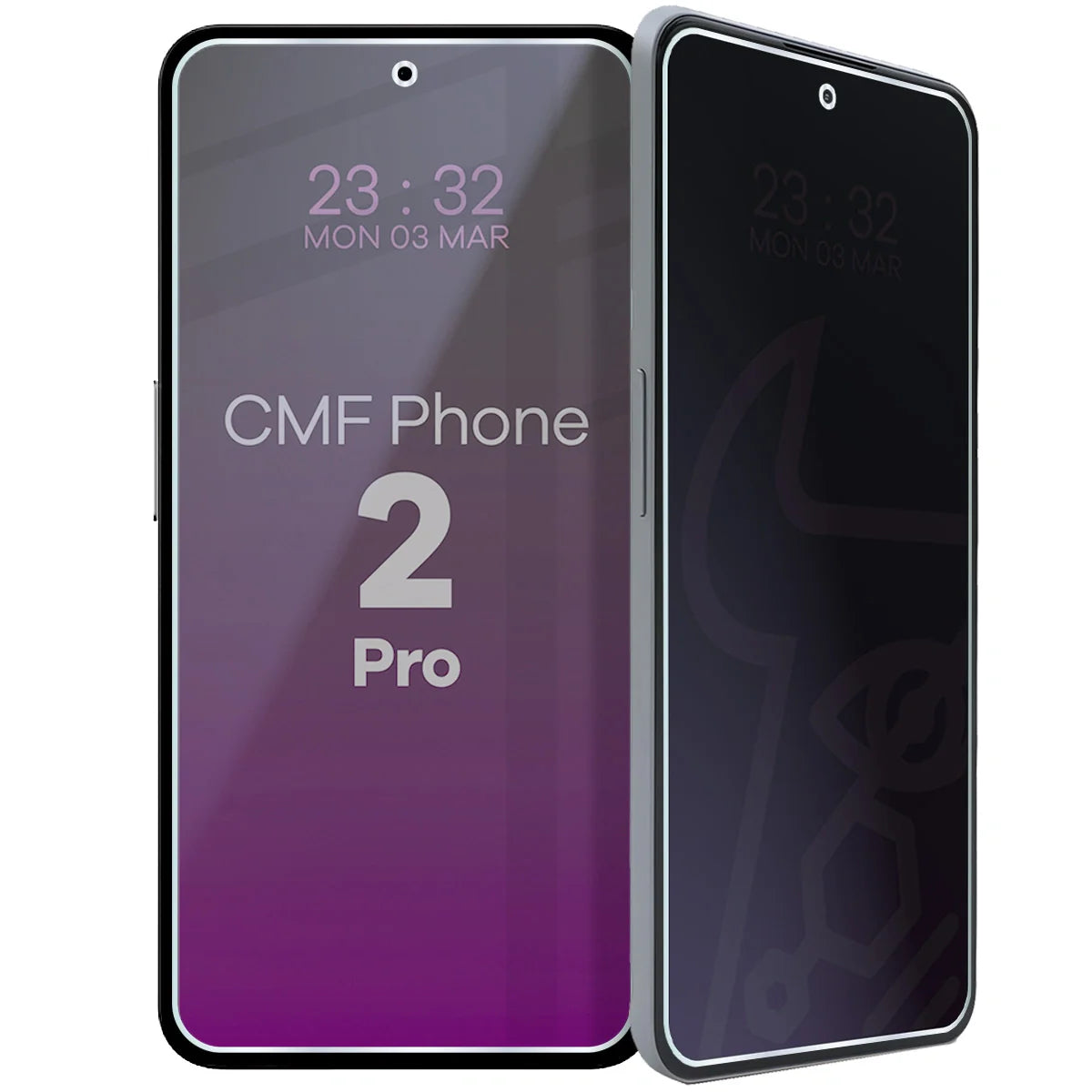 Hybridglas mit Privatschutzfilter für Nothing CMF Phone 2 Pro, Bizon Hybrid Shadow, Matt