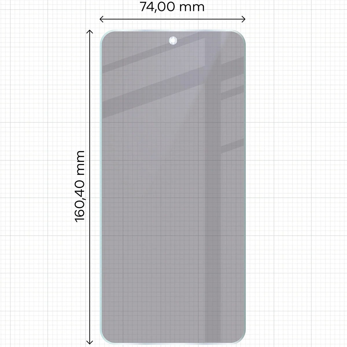 Hybridglas mit Privatschutzfilter für Nothing CMF Phone 2 Pro, Bizon Hybrid Shadow, Matt