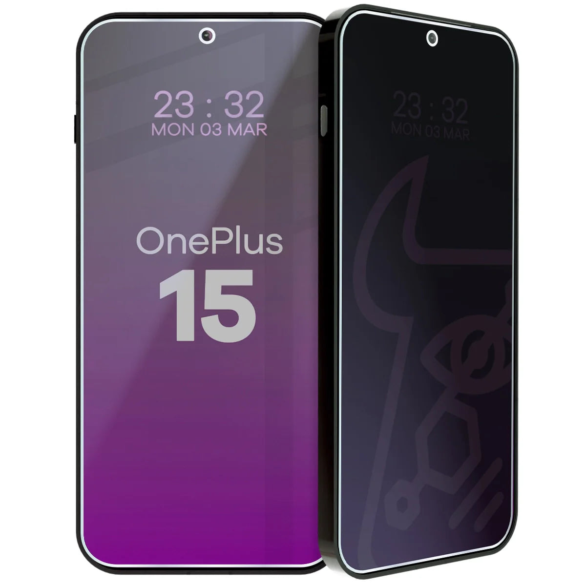 Hybridglas mit Privatschutzfilter für OnePlus 15, Bizon Hybrid Shadow, Matt