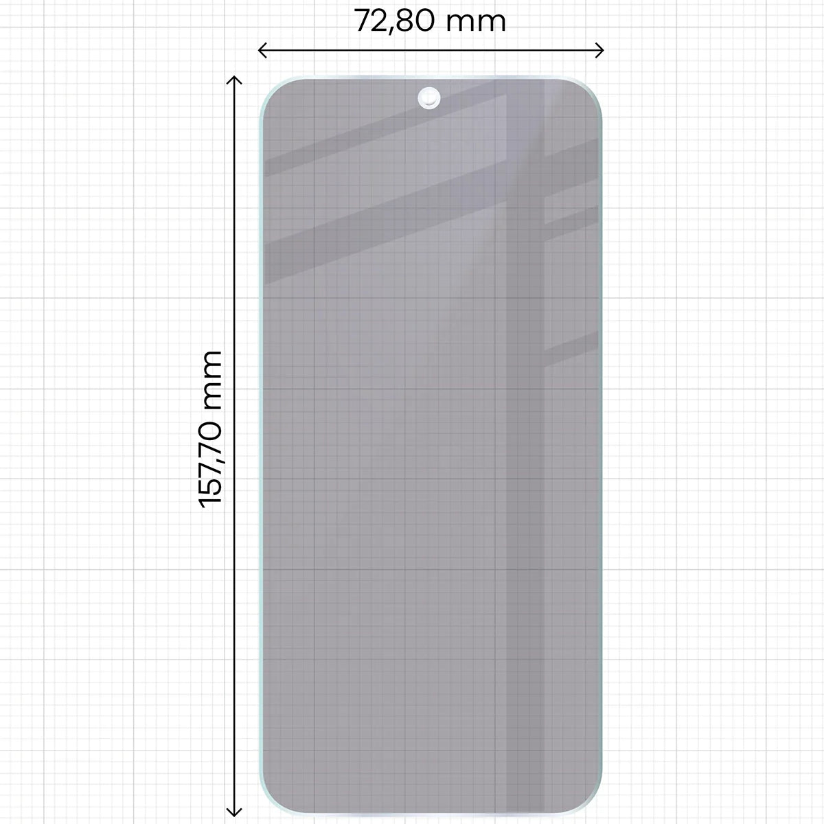 Hybridglas mit Privatschutzfilter für OnePlus 15, Bizon Hybrid Shadow, Matt