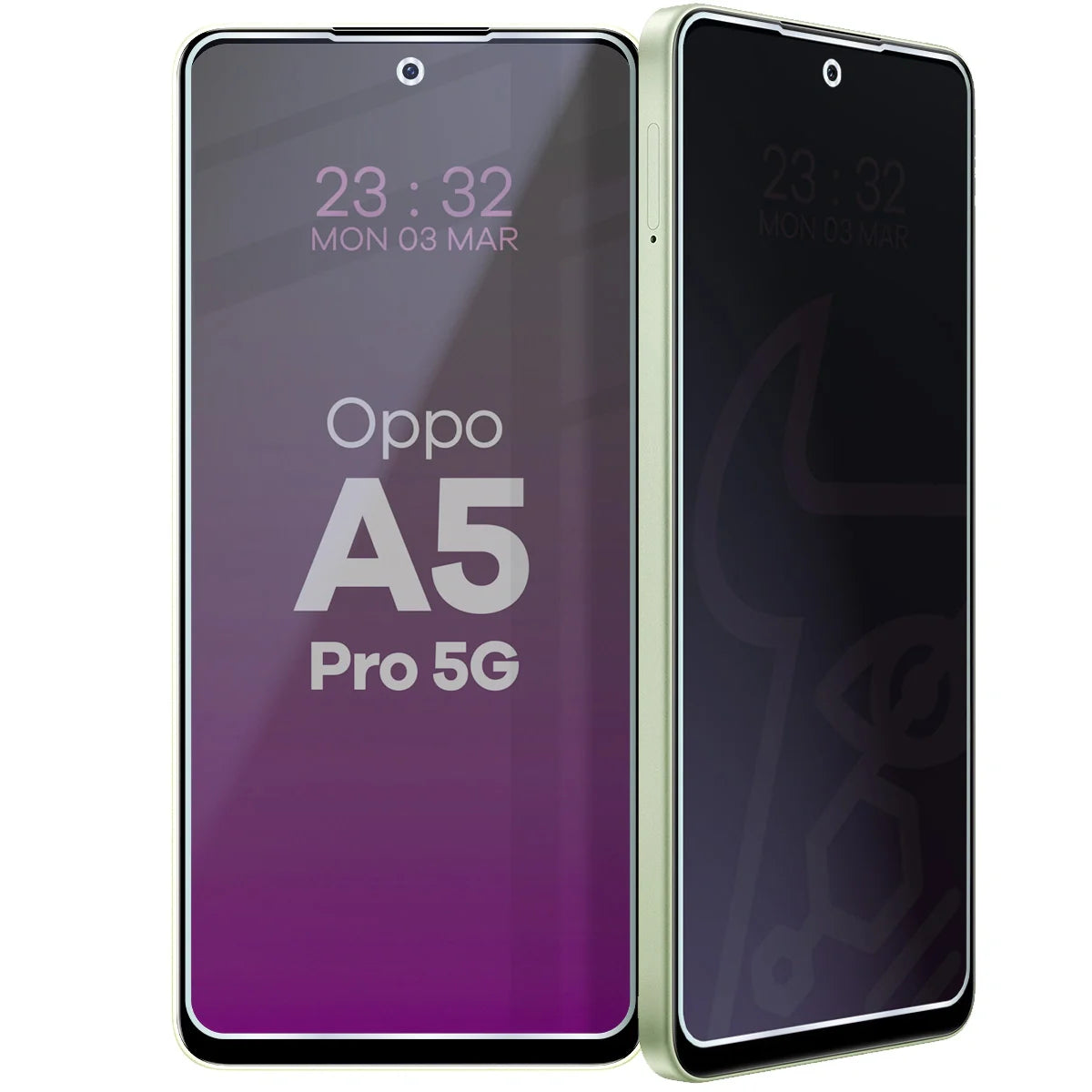 Hybridglas mit Privatschutzfilter für Oppo A5 Pro 5G, Bizon Hybrid Shadow, Matt
