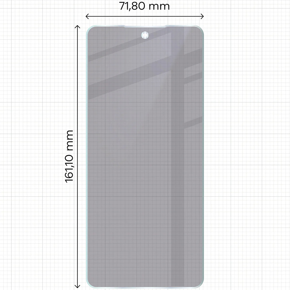 Hybridglas mit Privatschutzfilter für Oppo A5 Pro 5G, Bizon Hybrid Shadow, Matt