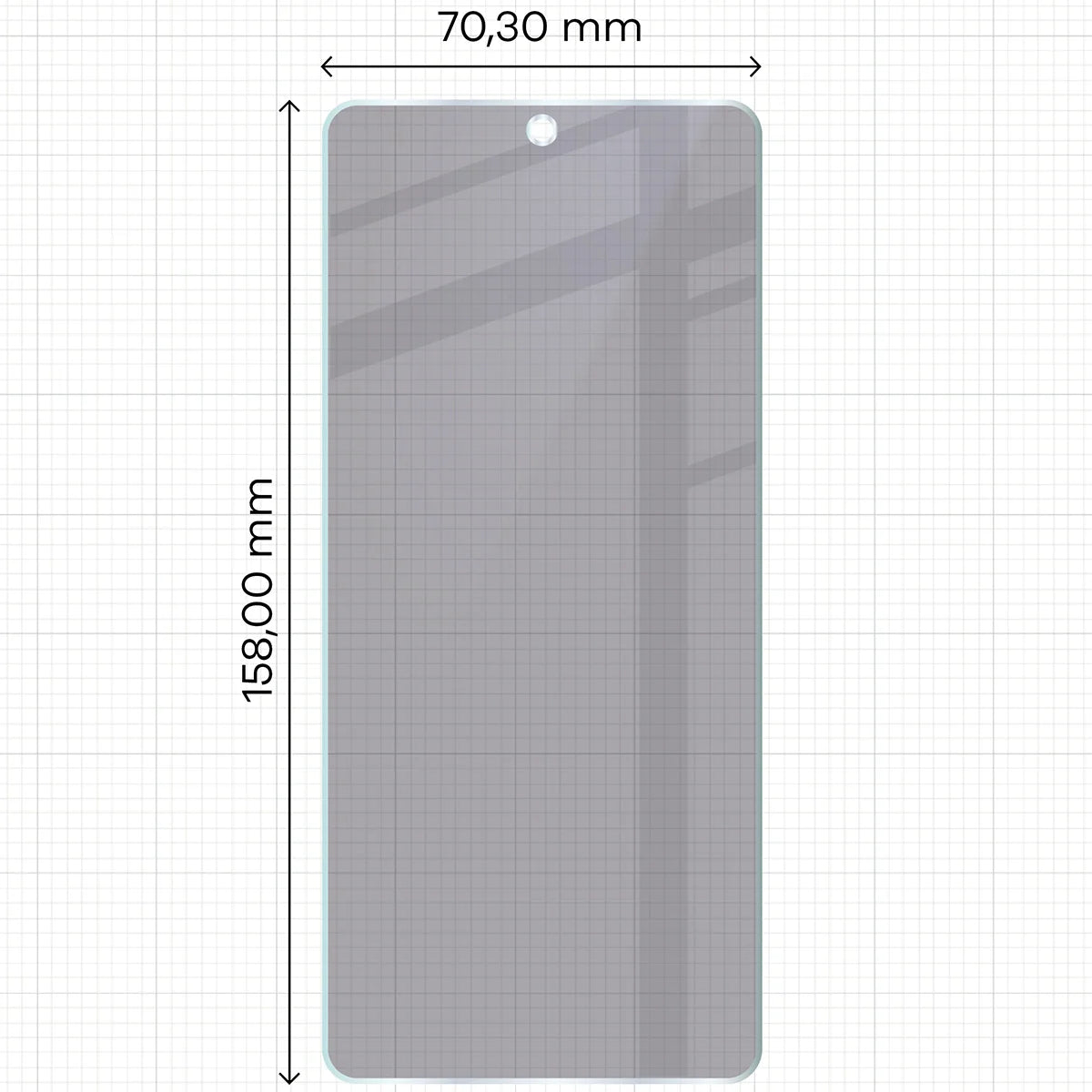 Hybridglas mit Privatschutzfilter für Oppo Find X8 Pro, Bizon Hybrid Shadow, Matt