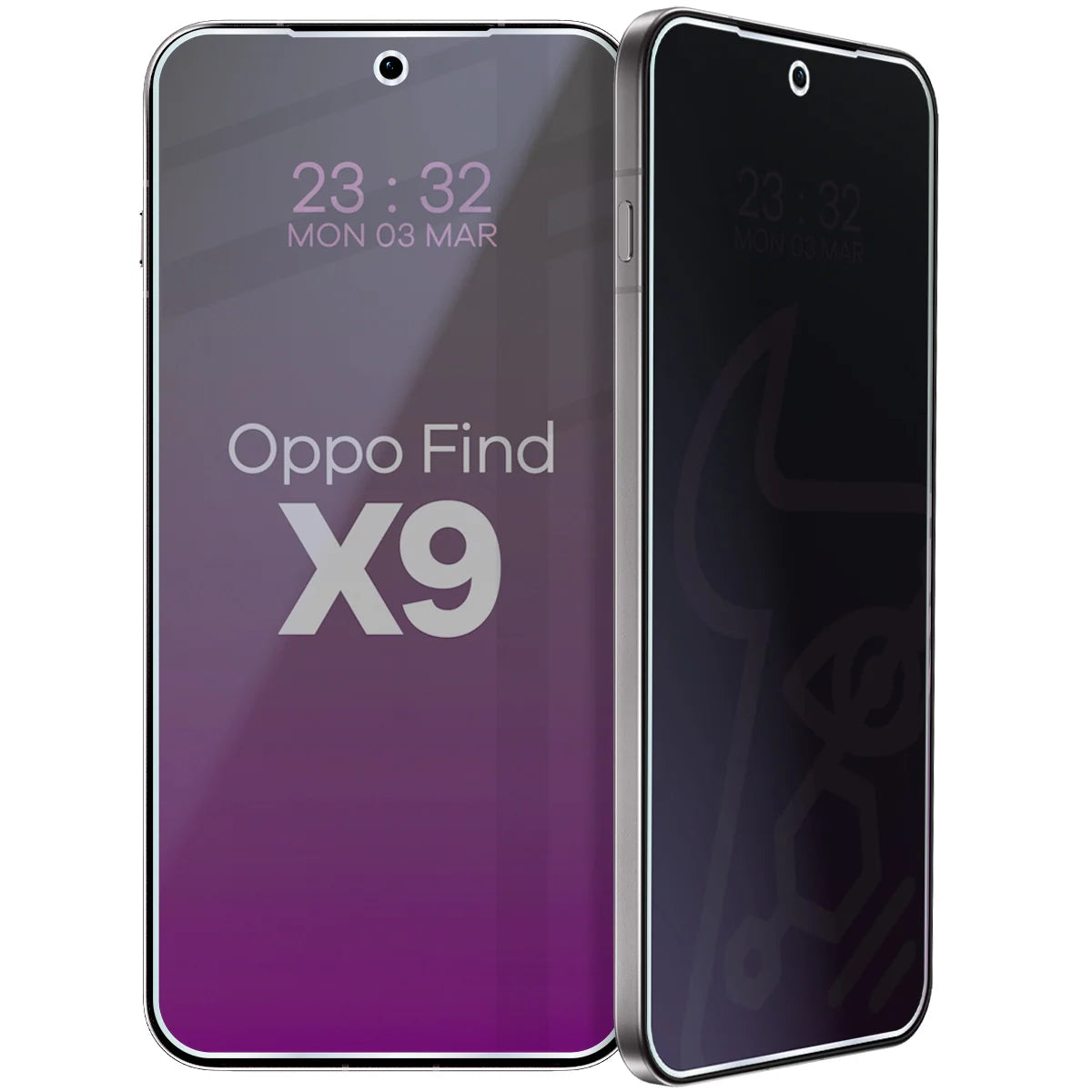 Hybridglas mit Privatschutzfilter für Oppo Find X9, Bizon Hybrid Shadow, Matt