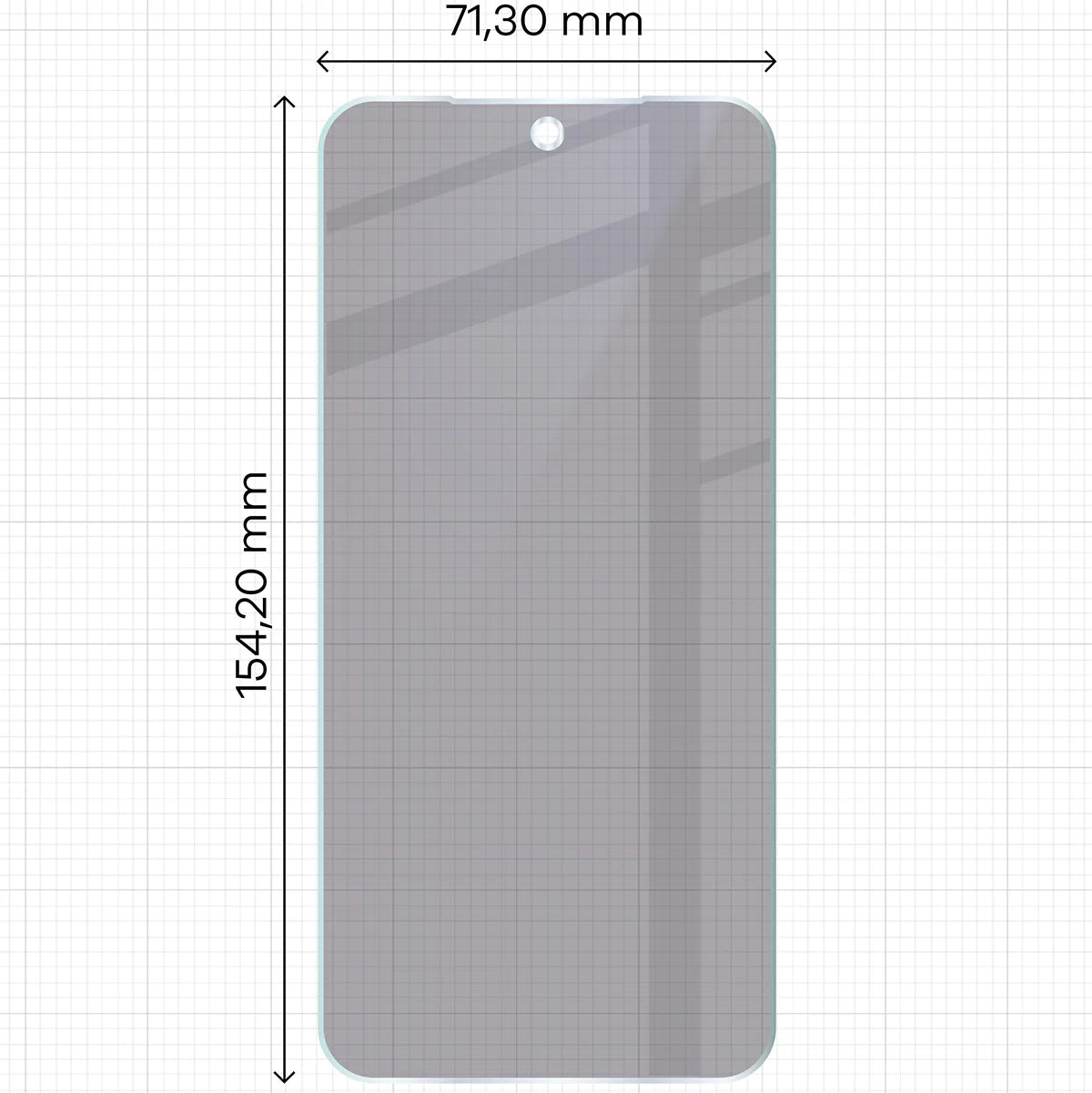 Hybridglas mit Privatschutzfilter für Oppo Find X9, Bizon Hybrid Shadow, Matt