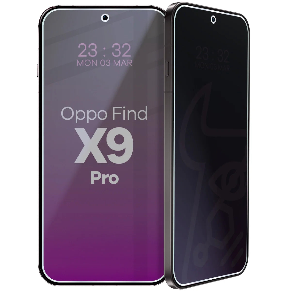 Hybridglas mit Privatschutzfilter für Oppo Find X9 Pro, Bizon Hybrid Shadow, Matt