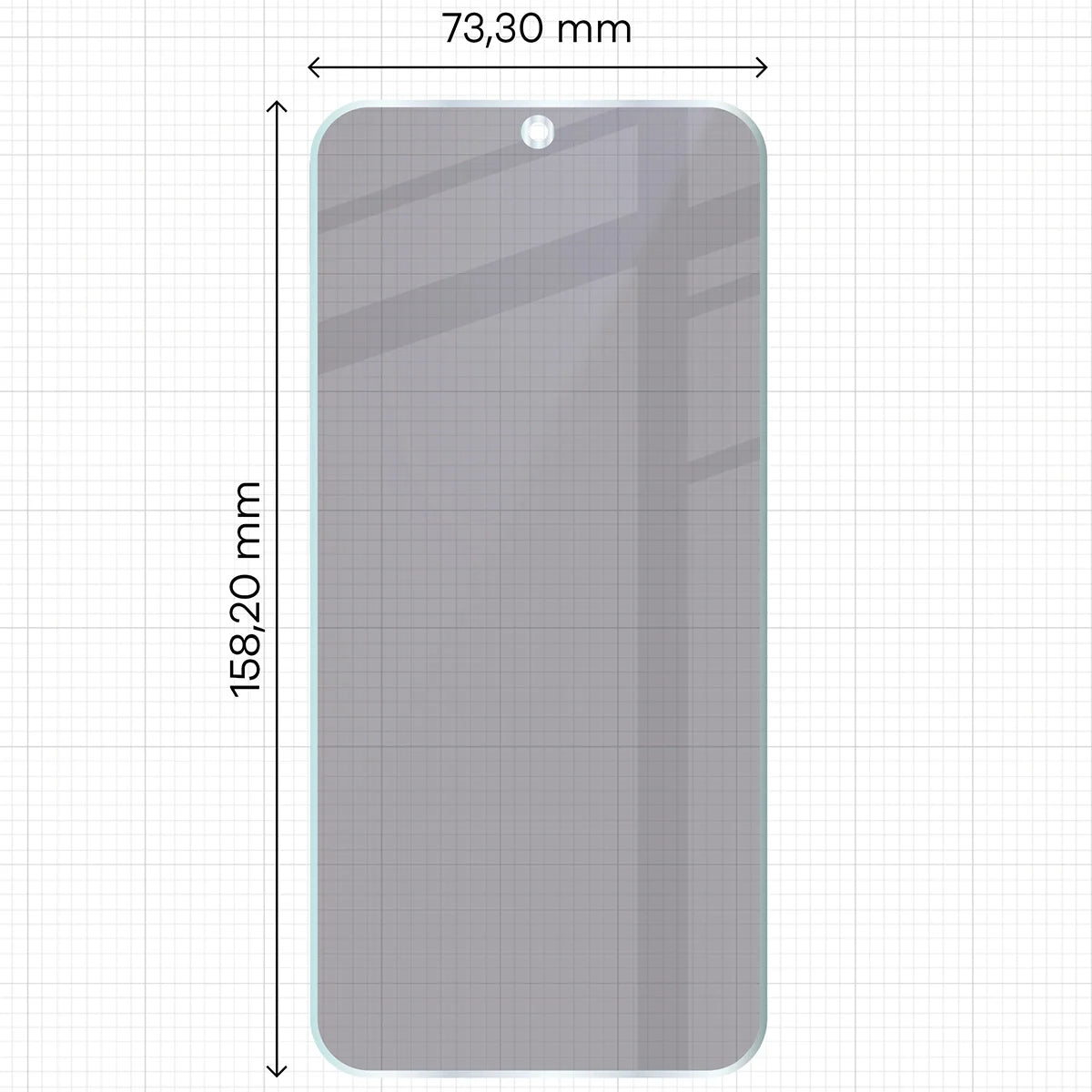 Hybridglas mit Privatschutzfilter für Realme GT 8 Pro, Bizon Hybrid Shadow, Matt