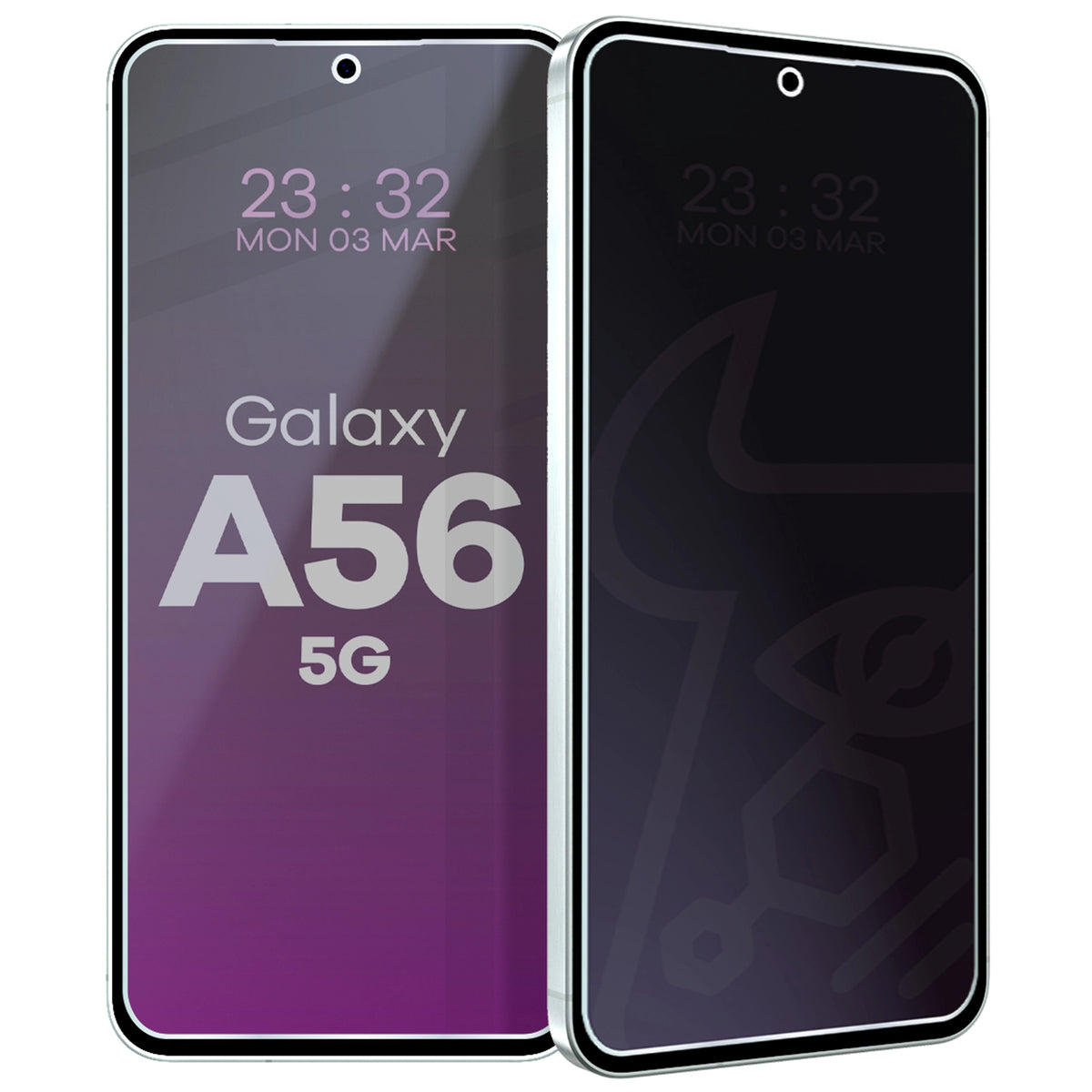 Hybridglas mit Privatschutzfilter für Galaxy A56 5G, Bizon Hybrid Shadow, Matt