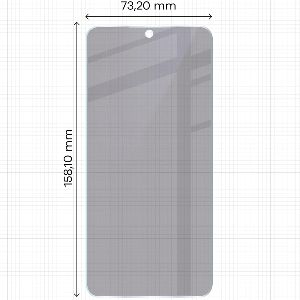 Hybridglas mit Privatschutzfilter für Galaxy A56 5G, Bizon Hybrid Shadow, Matt