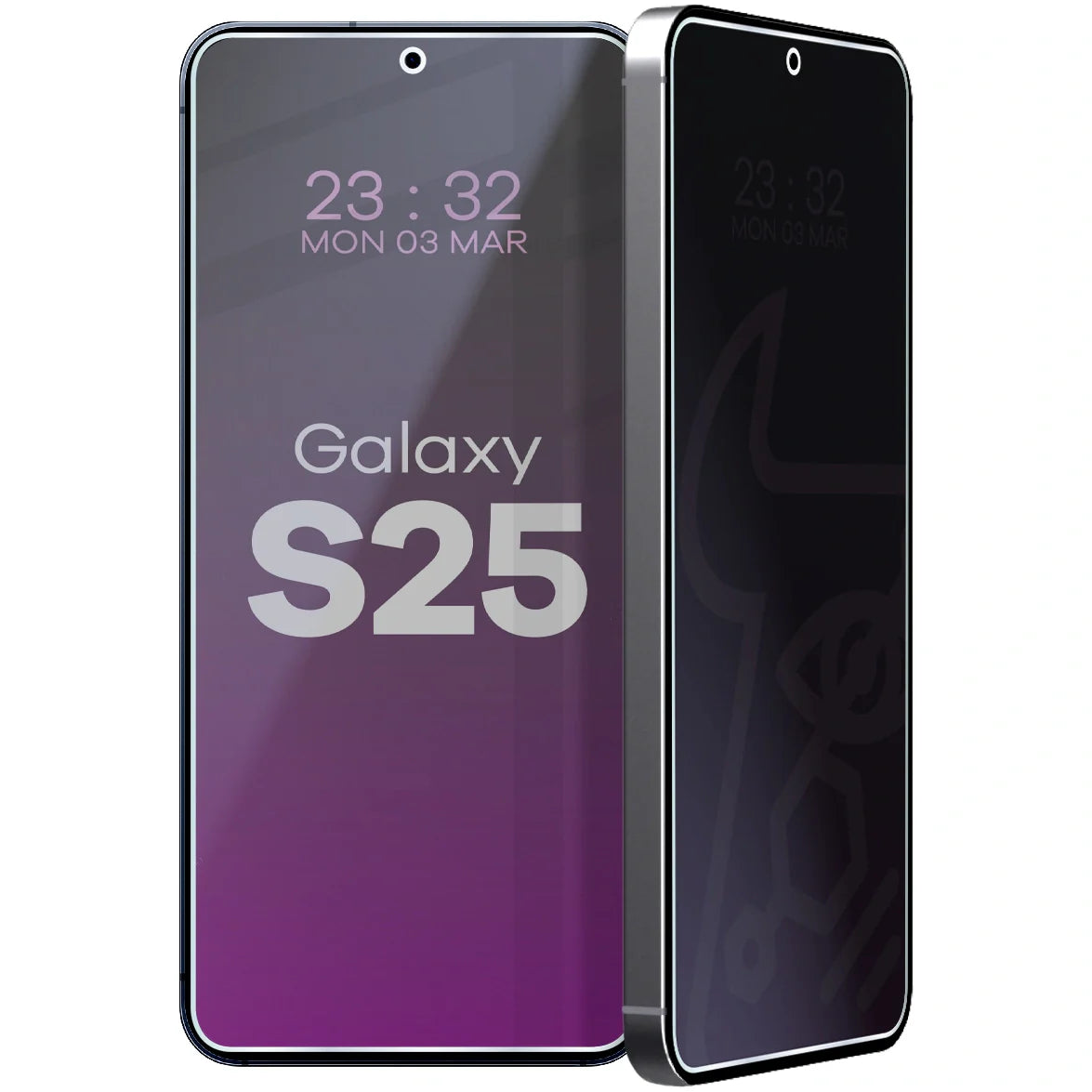 Hybridglas mit Privatschutzfilter für Galaxy S25, Bizon Hybrid Shadow, Matt