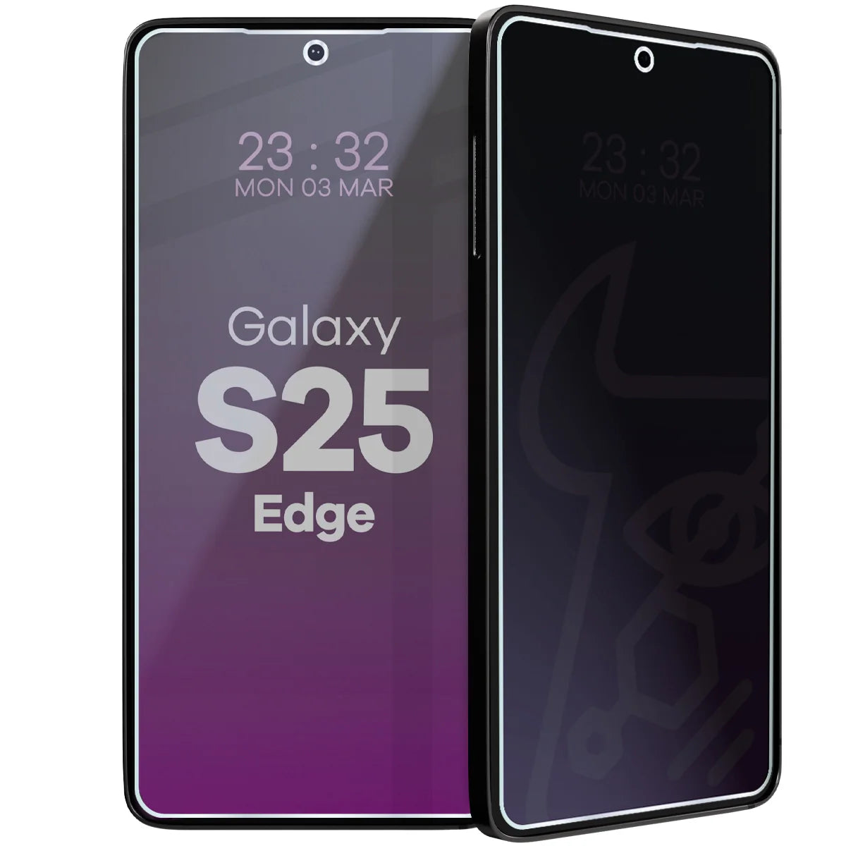 Hybridglas mit Privatschutzfilter für Galaxy S25 Edge, Bizon Hybrid Shadow, Matt