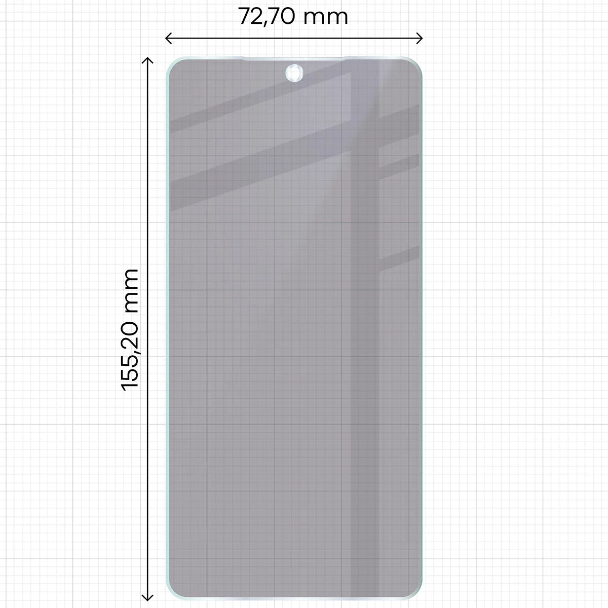 Hybridglas mit Privatschutzfilter für Galaxy S25 Edge, Bizon Hybrid Shadow, Matt