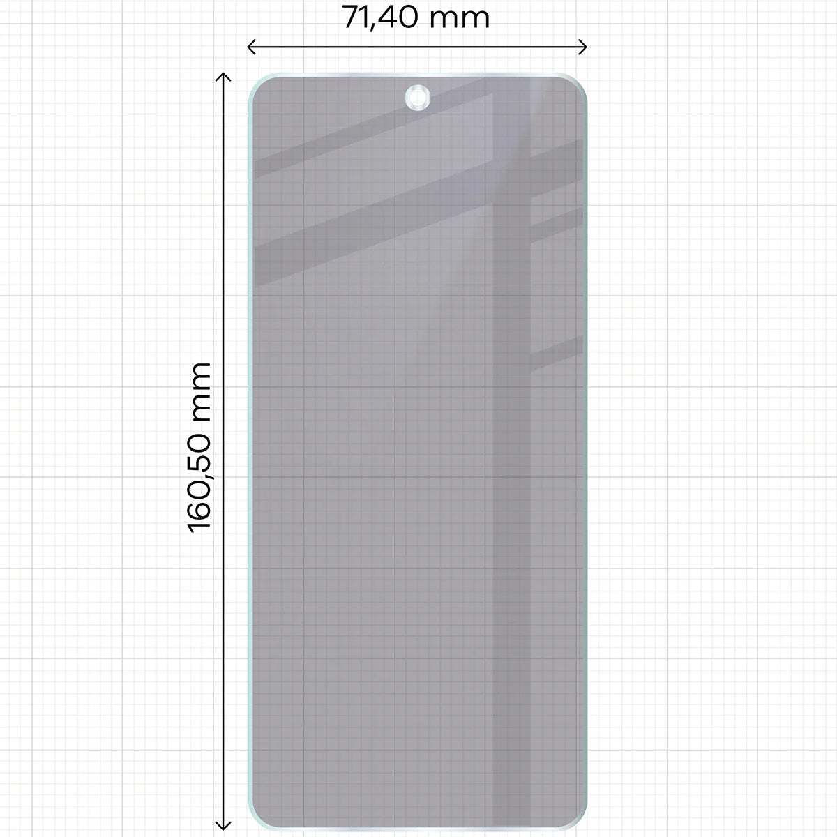Hybridglas mit Privatschutzfilter für Vivo Y19s, Bizon Hybrid Shadow, Matt