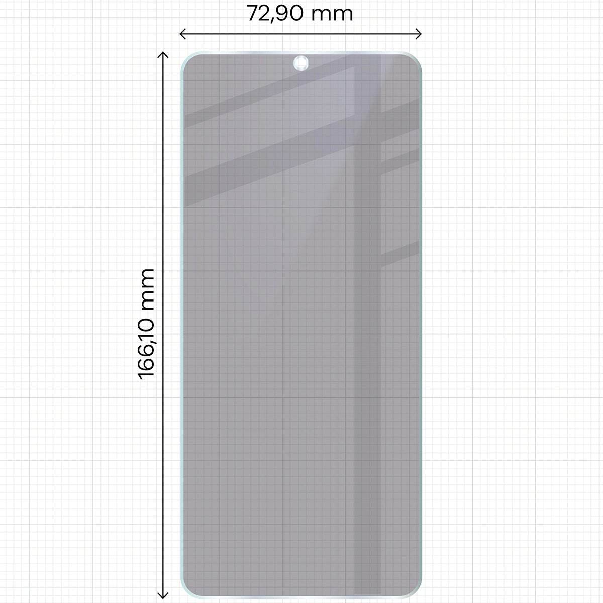 Hybridglas mit Privatschutzfilter für Xiaomi POCO C75, Bizon Hybrid Shadow, Matt