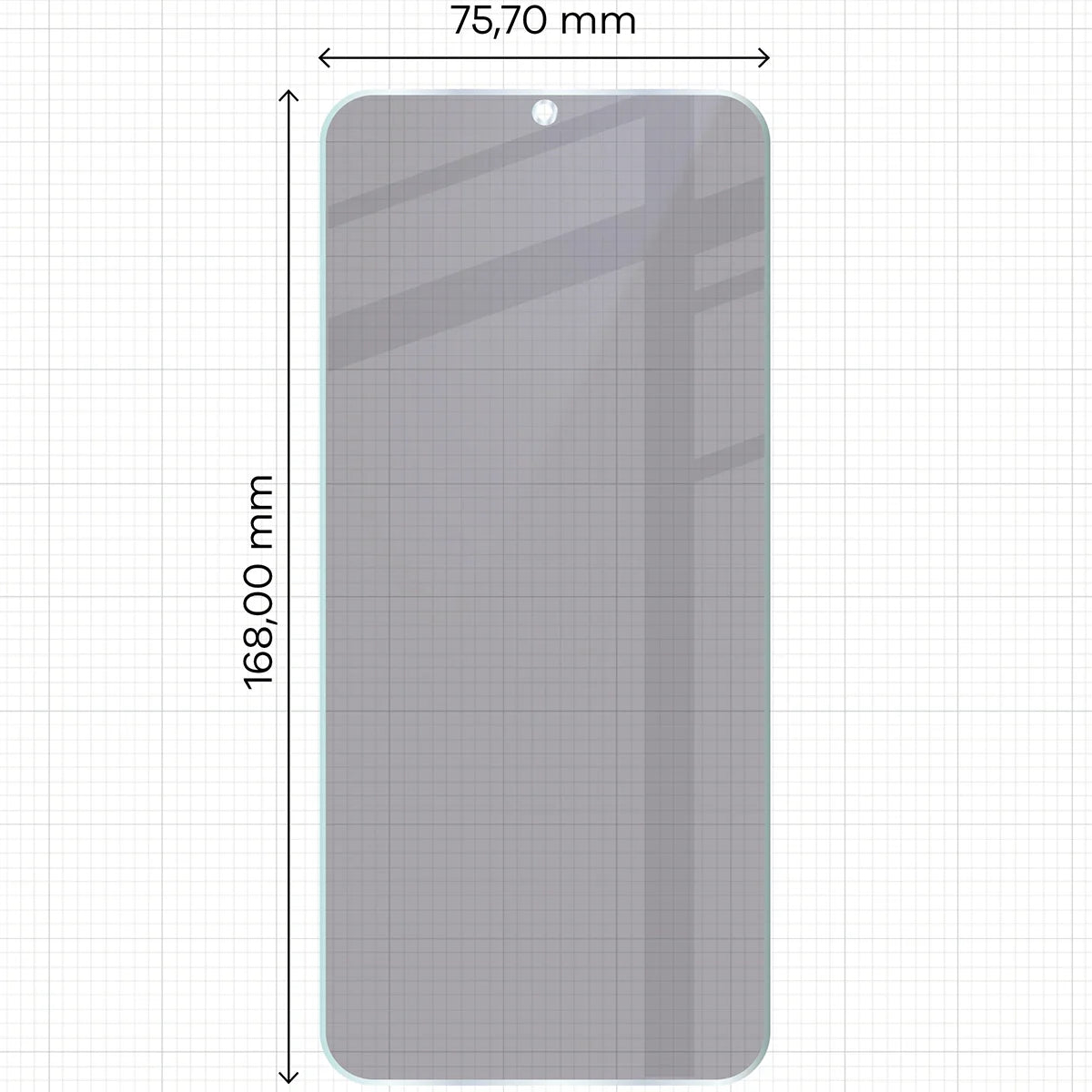 Hybridglas mit Privatschutzfilter für Xiaomi POCO C85 4G, Bizon Hybrid Shadow, Matt