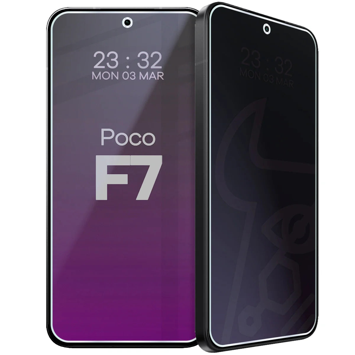 Hybridglas mit Privatschutzfilter für Xiaomi POCO F7, Bizon Hybrid Shadow, Matt