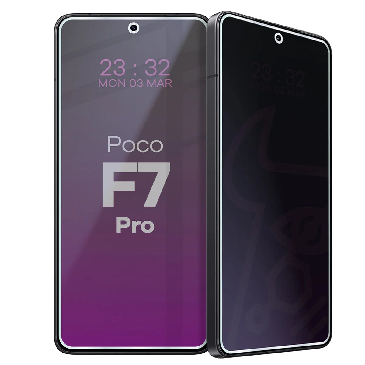 Hybridglas mit Privatschutzfilter für Xiaomi POCO F7 Pro, Bizon Hybrid Shadow, Matt