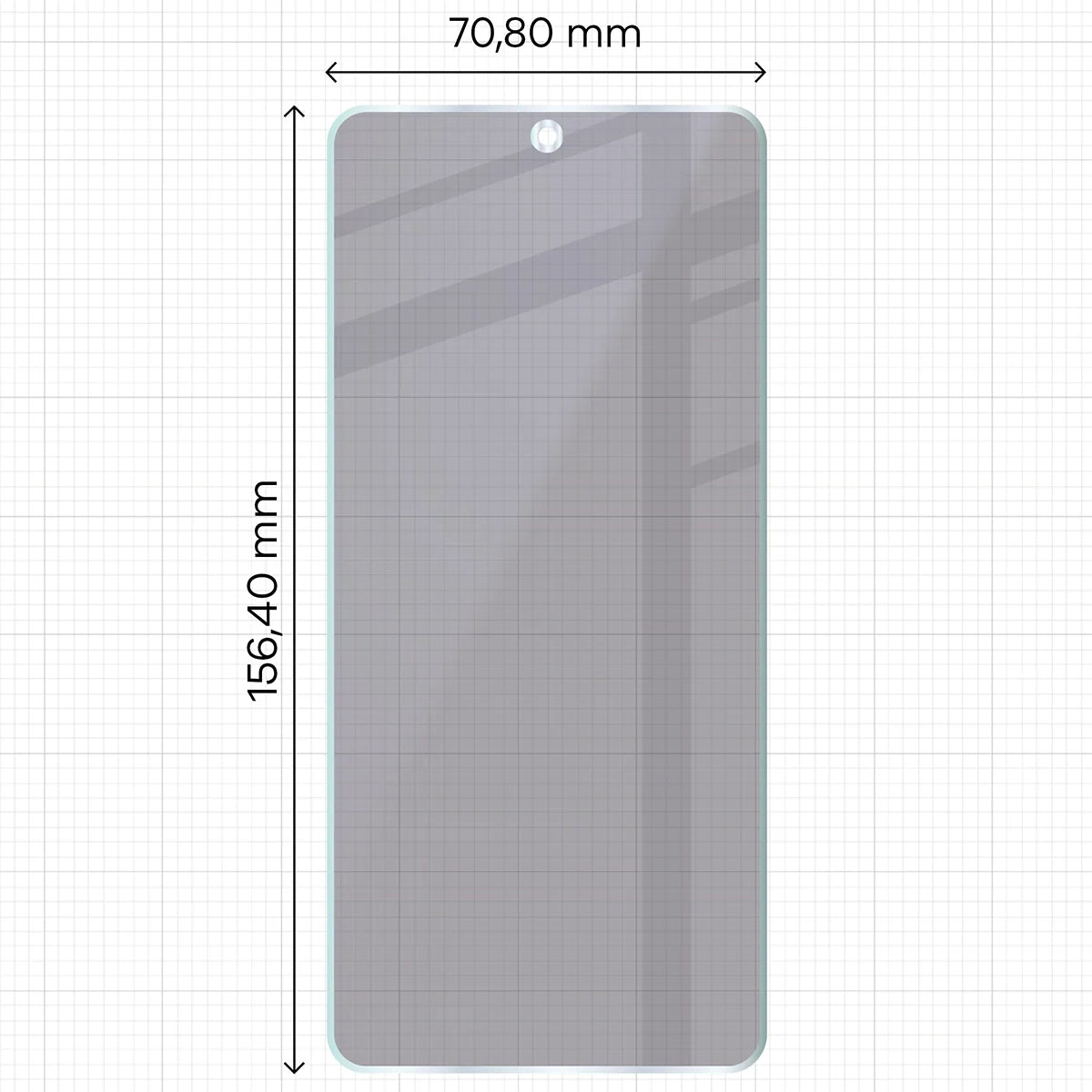 Hybridglas mit Privatschutzfilter für Xiaomi POCO F7 Pro, Bizon Hybrid Shadow, Matt