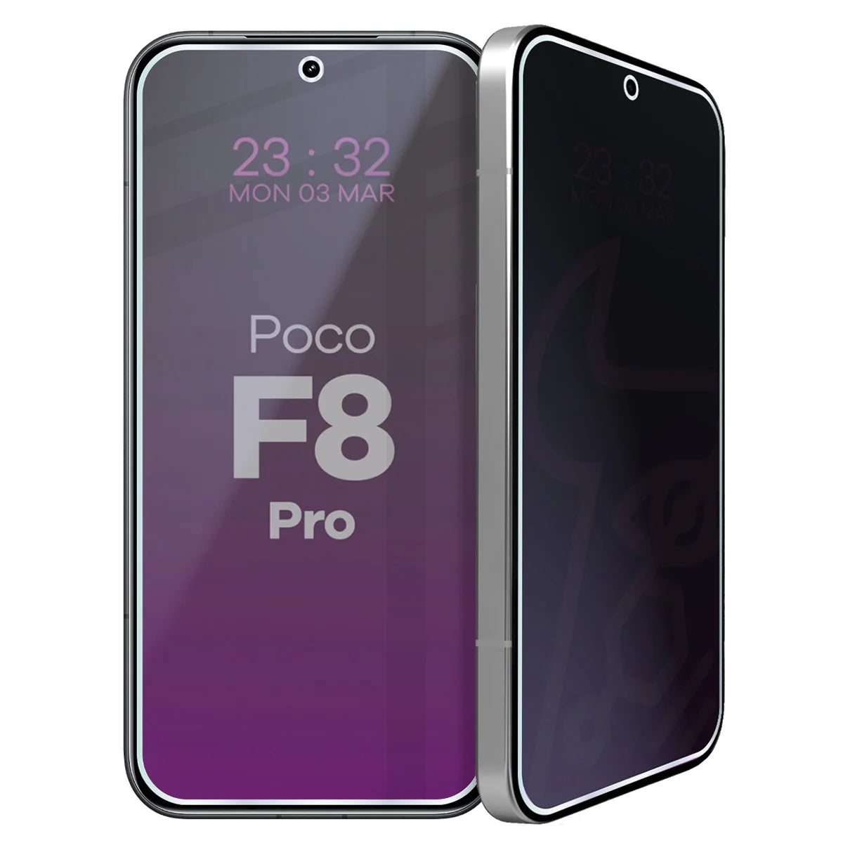 Hybridglas mit Privatschutzfilter für Xiaomi POCO F8 Pro, Bizon Hybrid Shadow, Matt