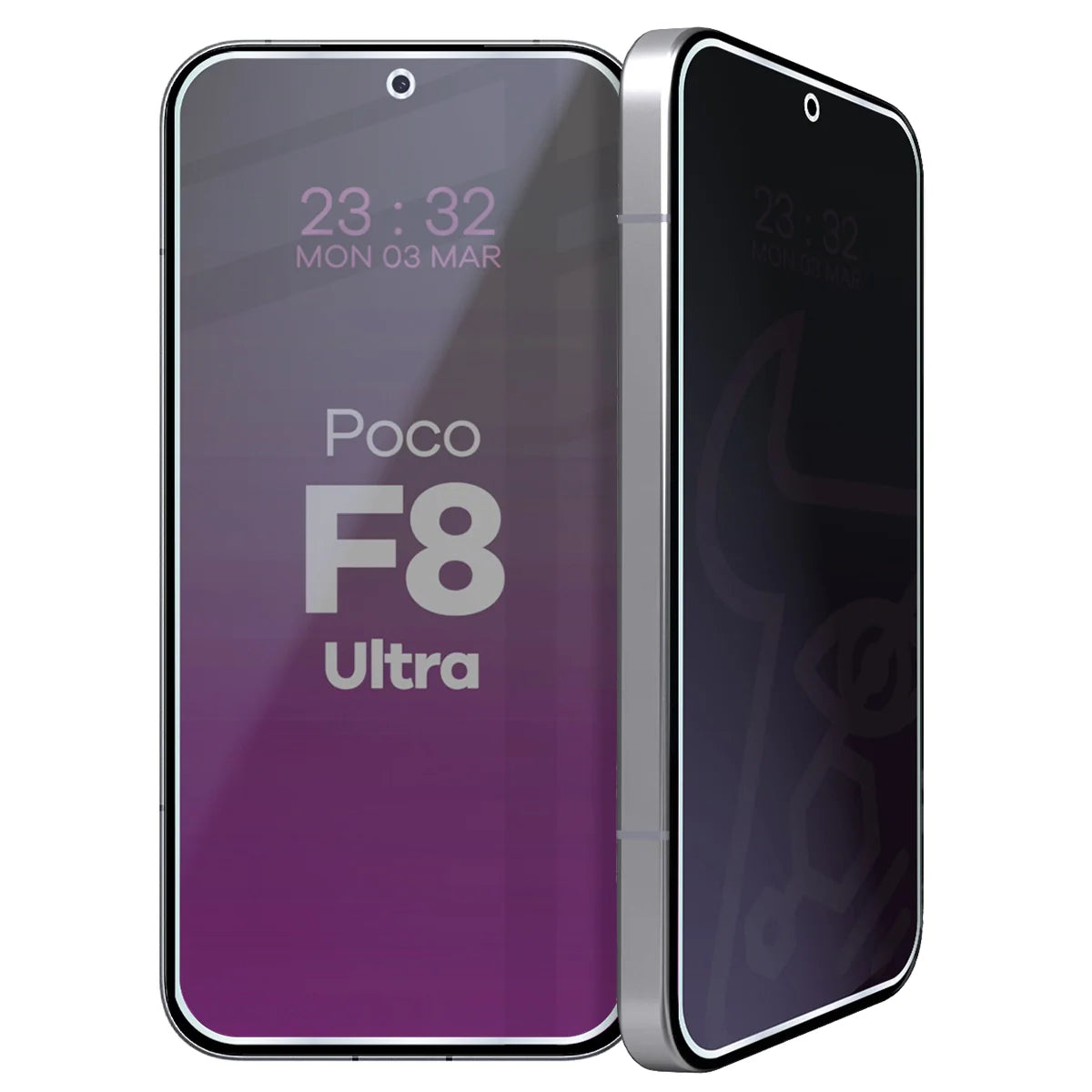 Hybridglas mit Privatschutzfilter für Xiaomi POCO F8 Ultra, Bizon Hybrid Shadow, Matt