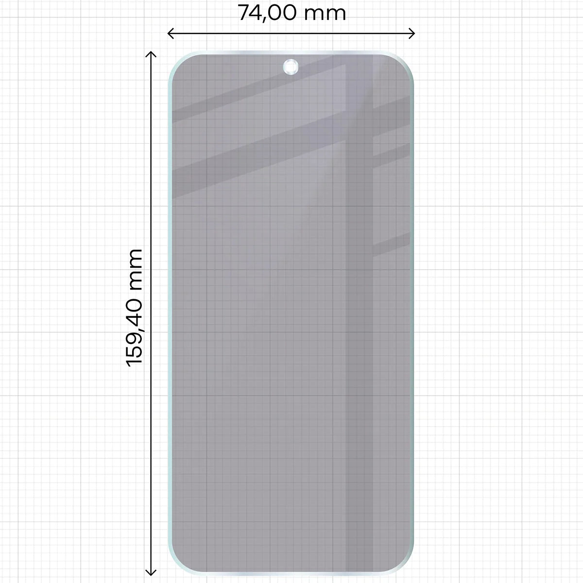 Hybridglas mit Privatschutzfilter für Xiaomi POCO F8 Ultra, Bizon Hybrid Shadow, Matt