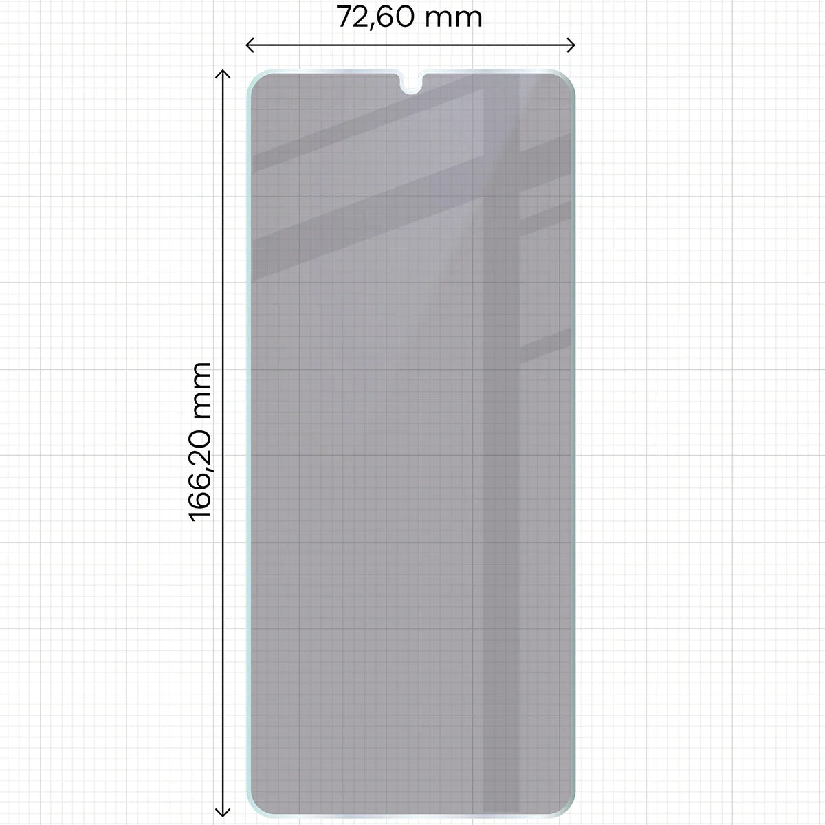 Hybridglas mit Privatschutzfilter für Xiaomi Redmi 14C 4G / 5G, Bizon Hybrid Shadow, Matt