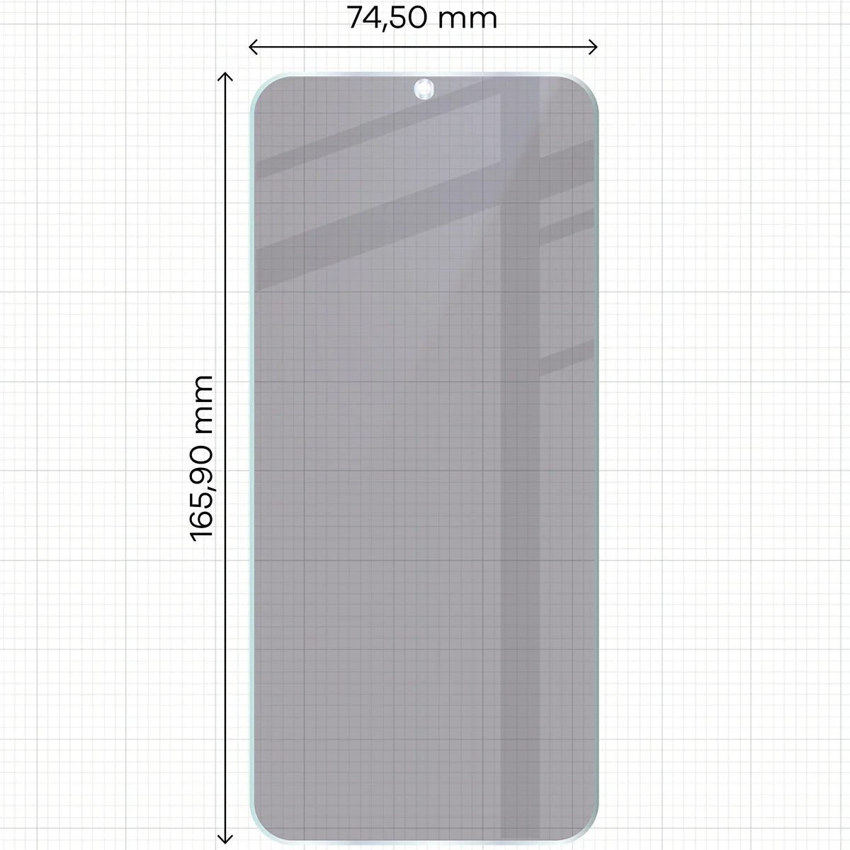 Hybridglas mit Privatschutzfilter für Xiaomi Redmi 15C 4G, Bizon Hybrid Shadow, Matt