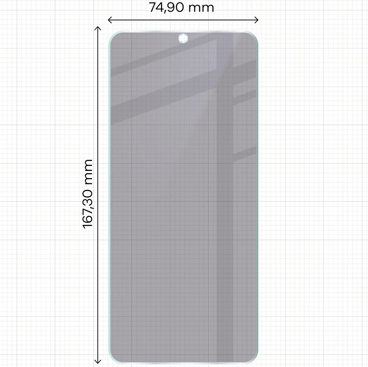 Hybridglas mit Privatschutzfilter für Xiaomi Redmi 15C 5G, Bizon Hybrid Shadow, Matt