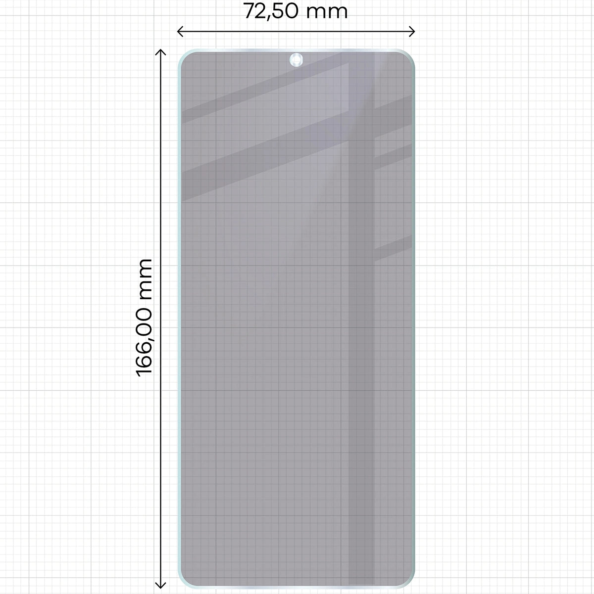 Hybridglas mit Privatschutzfilter für Xiaomi Redmi A5 4G, Bizon Hybrid Shadow, Matt