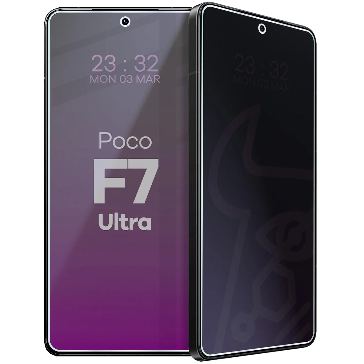 Hybridglas mit Privatschutzfilter für Xiaomi POCO F7 Ultra, Bizon Hybrid Shadow, Matt