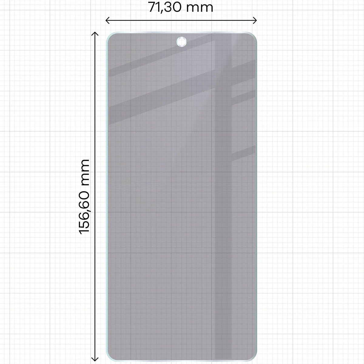 Hybridglas mit Privatschutzfilter für Xiaomi POCO F7 Ultra, Bizon Hybrid Shadow, Matt