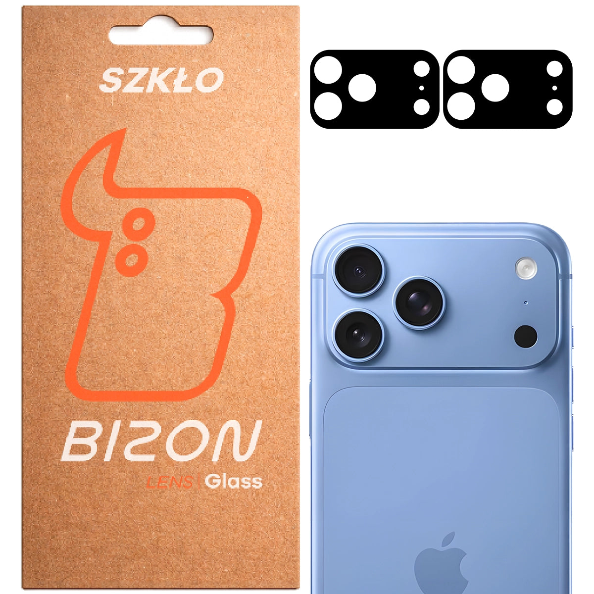 Gehärtetes Glas für die Kamera für iPhone 18 Pro, Bizon Glass Lens, 2 Stück (1/5)