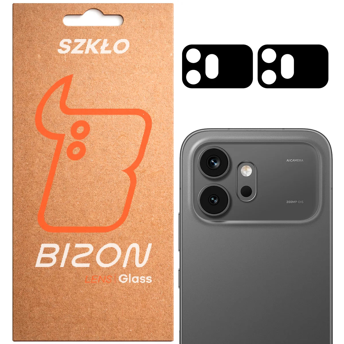 Gehärtetes Glas für die Kamera für Honor 600 5G, Bizon Glass Lens, 2 Stück