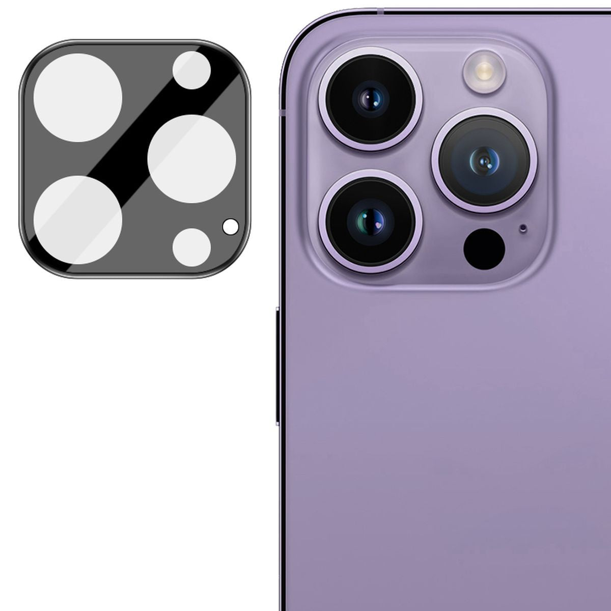 Gehärtetes Glas für die Kamera für iPhone 16 Pro / Pro Max, Bizon Glass Silk Lens, 2 Stück