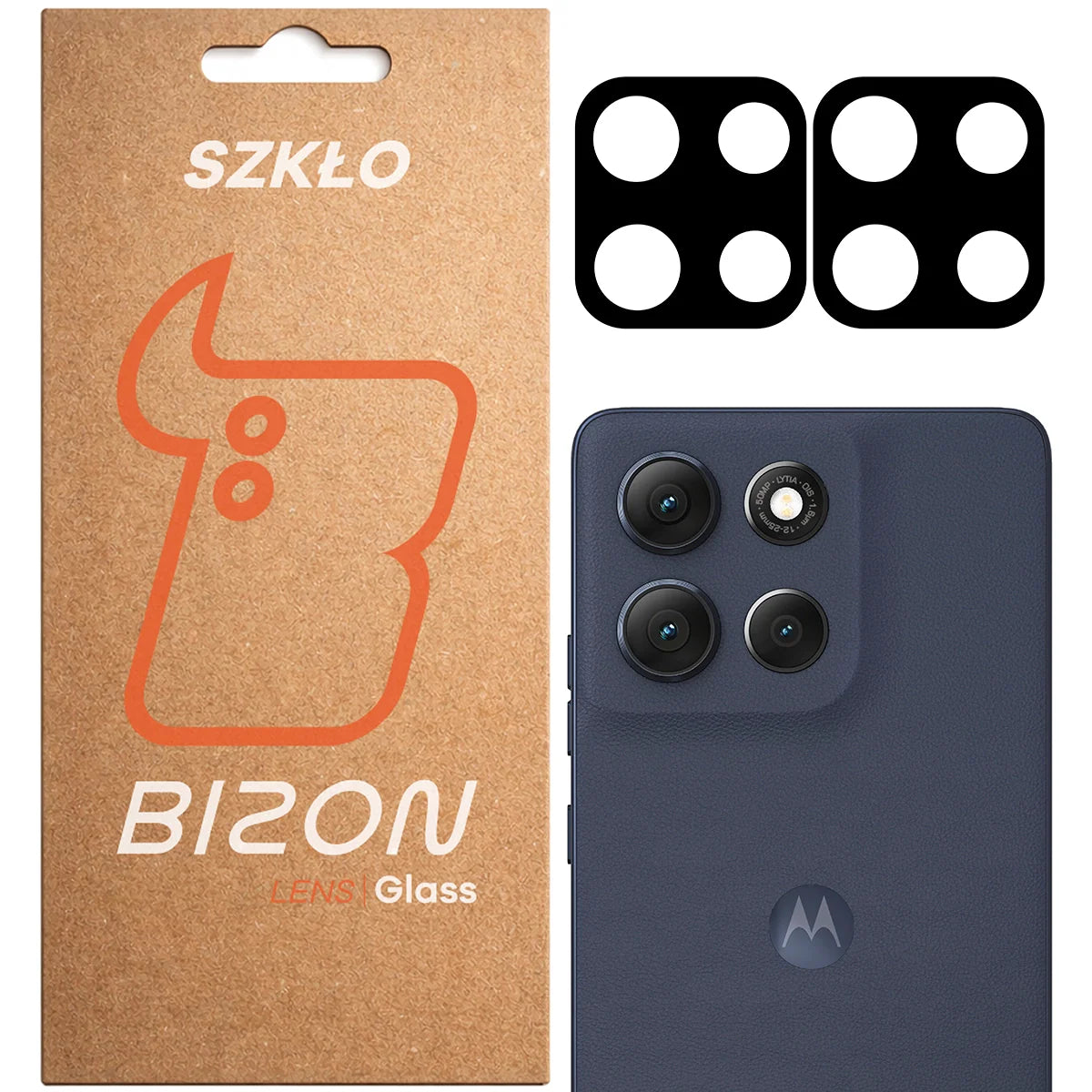 Gehärtetes Glas für die Kamera für Motorola Moto G86 5G, Bizon Glass Lens, 2 Stück