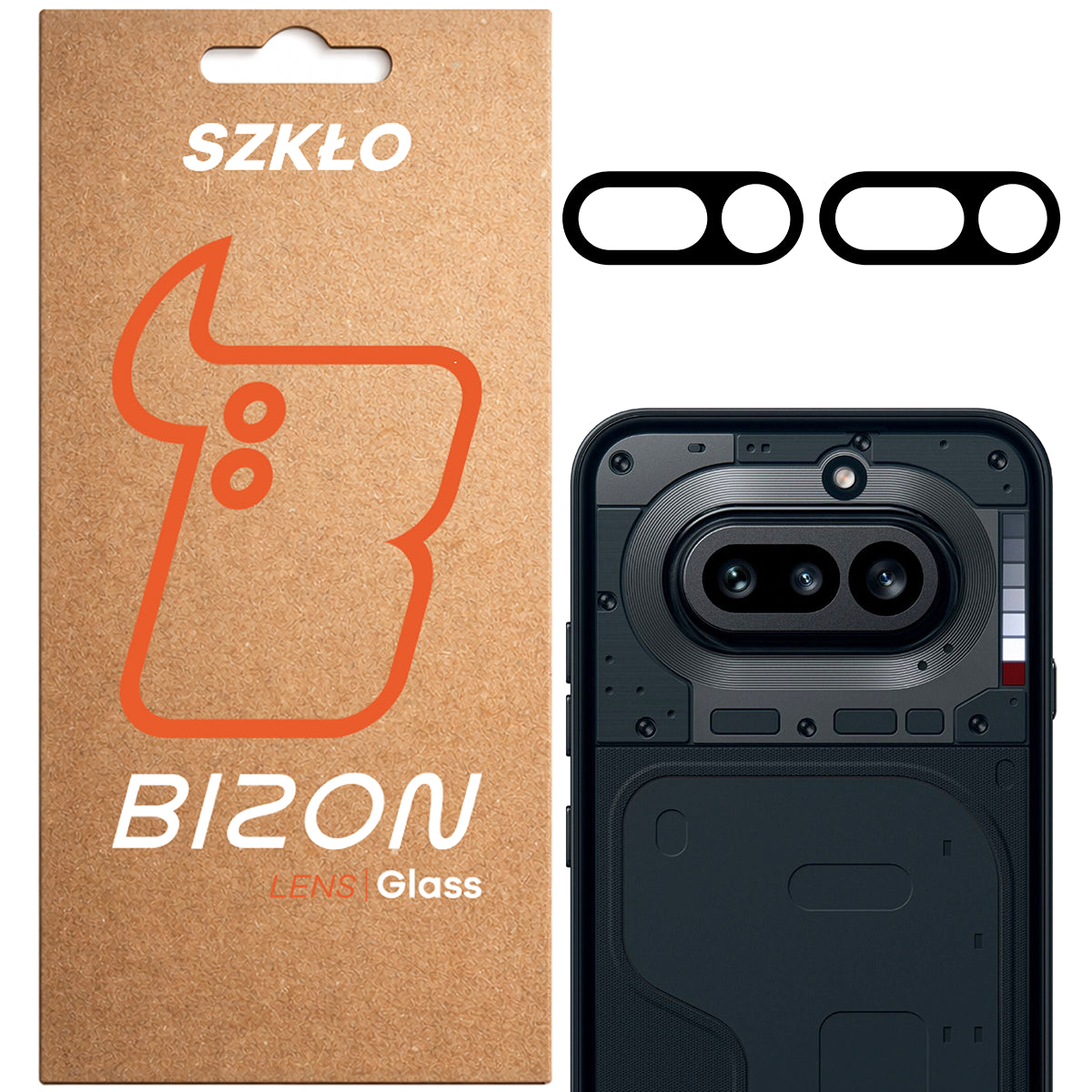 Gehärtetes Glas für die Kamera für Nothing Phone (4a), Bizon Glass Lens, 2 Stück