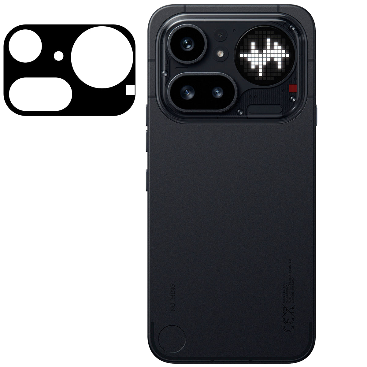 Gehärtetes Glas für die Kamera für Nothing Phone (4a) Pro, Bizon Glass Lens, 2 Stück