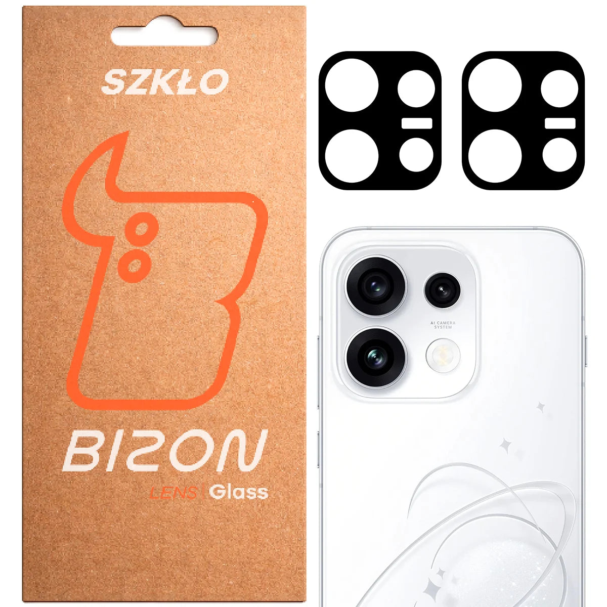 Gehärtetes Glas für die Kamera für Oppo Reno16 F / Reno16 FS, Bizon Glass Lens, 2 Stück (1/5)