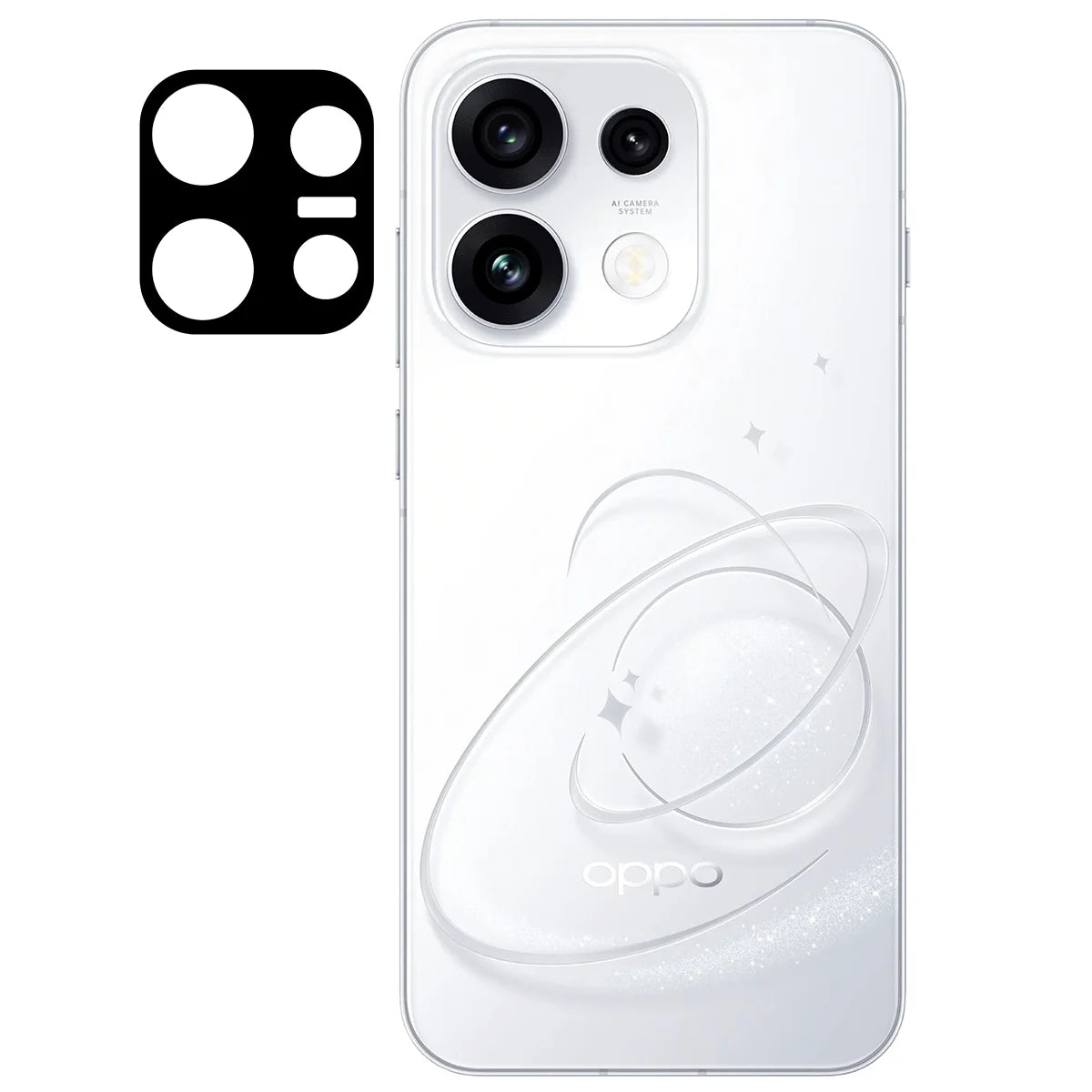 Gehärtetes Glas für die Kamera für Oppo Reno16 F / Reno16 FS, Bizon Glass Lens, 2 Stück (2/5)