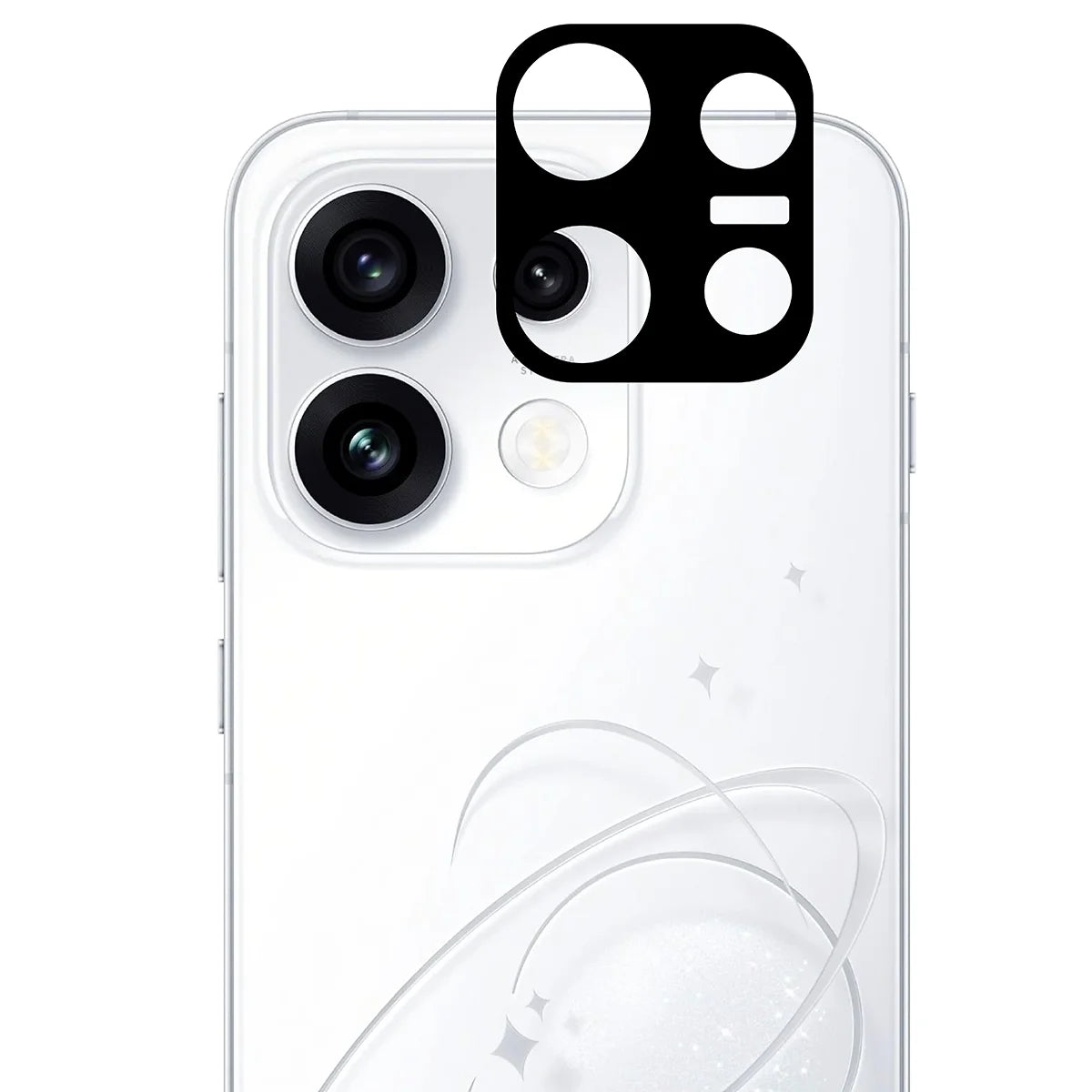 Gehärtetes Glas für die Kamera für Oppo Reno16 F / Reno16 FS, Bizon Glass Lens, 2 Stück (5/5)