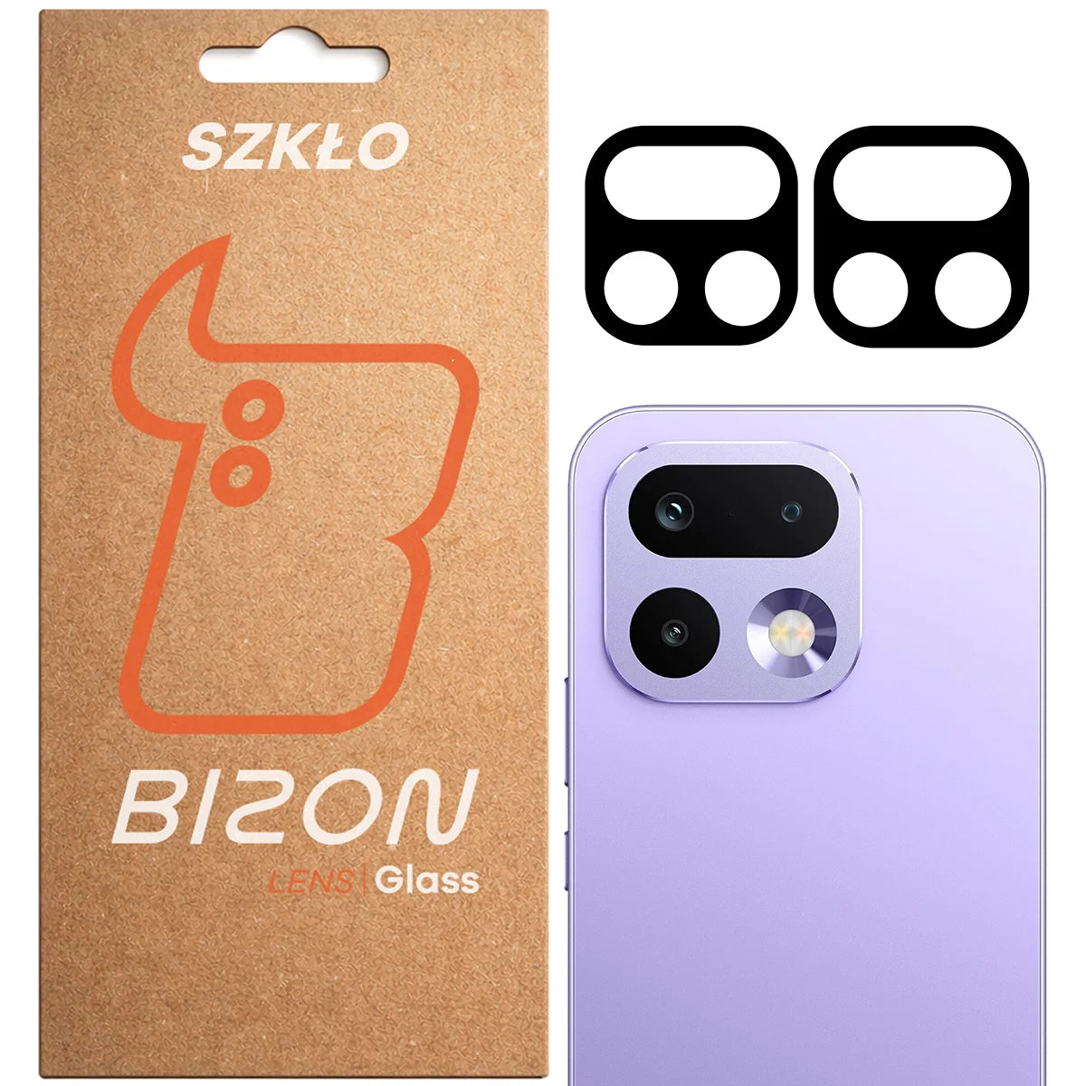 Gehärtetes Glas für die Kamera für Realme 16 Pro 5G, Bizon Glass Lens, 2 Stück