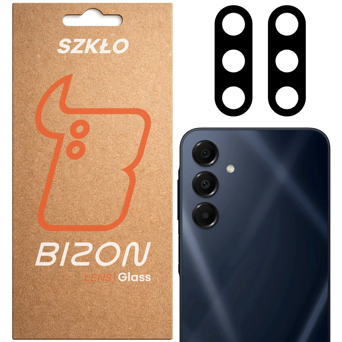 Gehärtetes Glas für die Kamera für Galaxy A16 4G/5G, Bizon Glass Silk Lens, 2 Stück