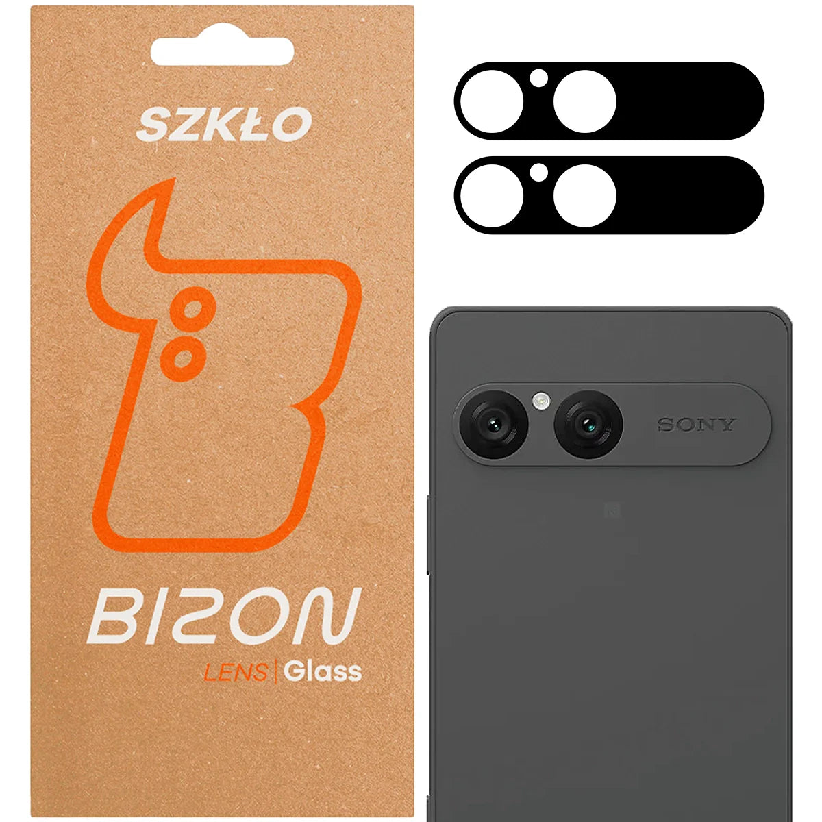 Gehärtetes Glas für die Kamera für Sony Xperia 10 VII, Bizon Glass Lens, 2 Stück