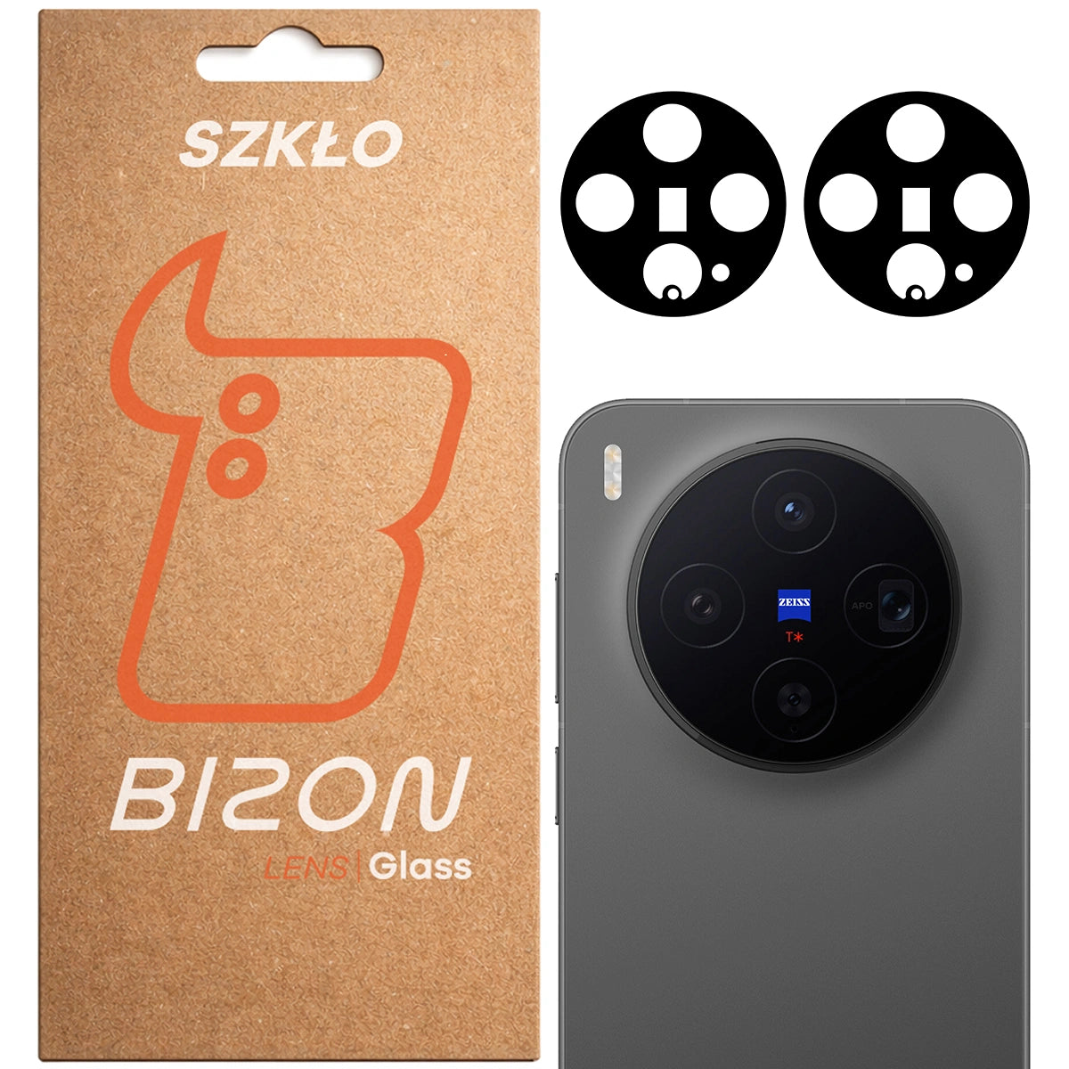 Gehärtetes Glas für die Kamera für Vivo X300, Bizon Glass Lens, 2 Stück