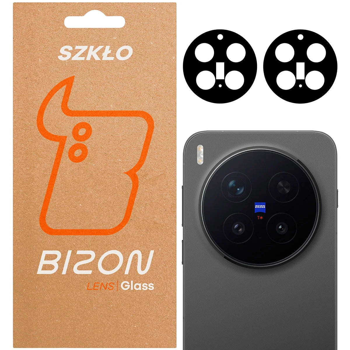 Gehärtetes Glas für die Kamera für Vivo X300 Pro, Bizon Glass Lens, 2 Stück