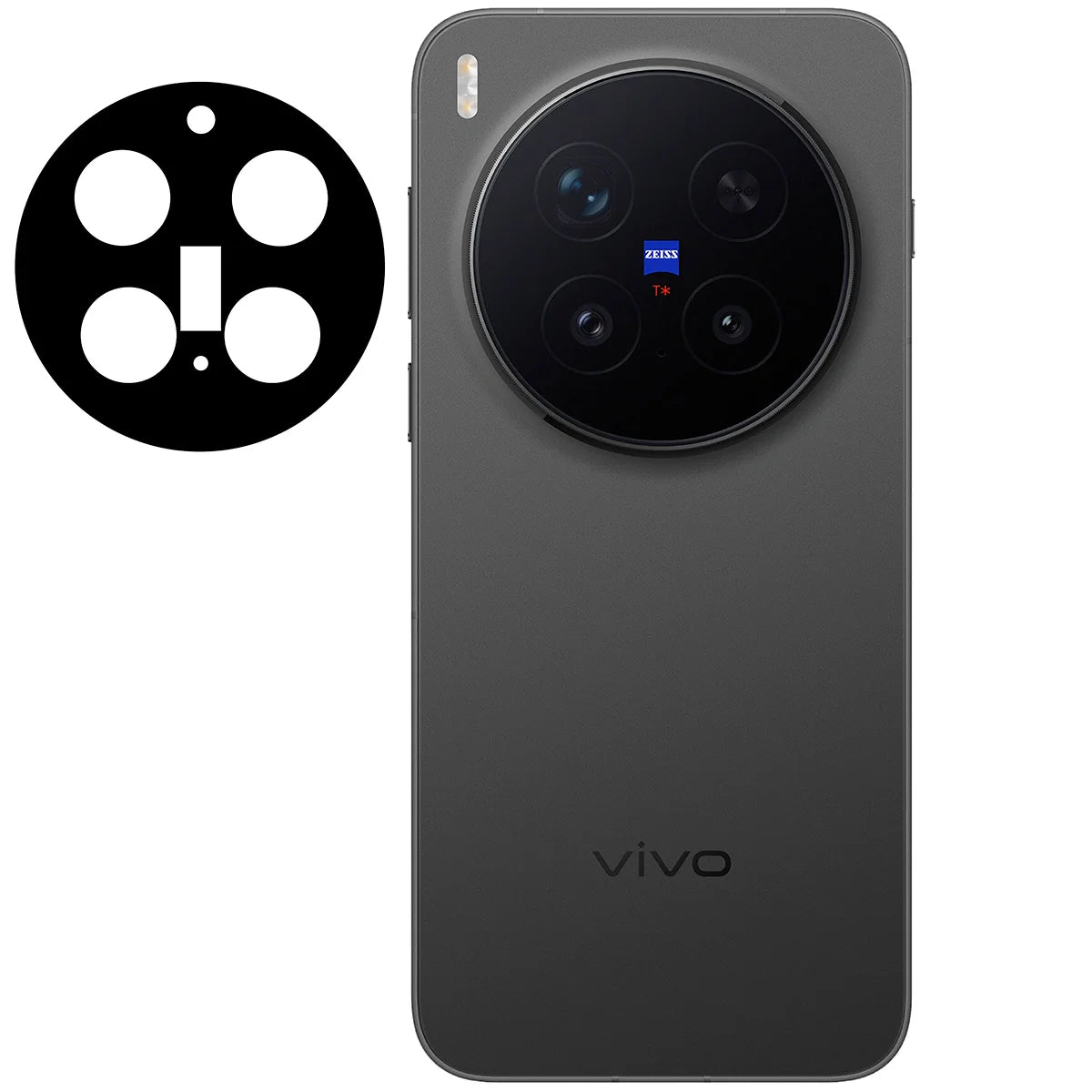 Gehärtetes Glas für die Kamera für Vivo X300 Pro, Bizon Glass Lens, 2 Stück