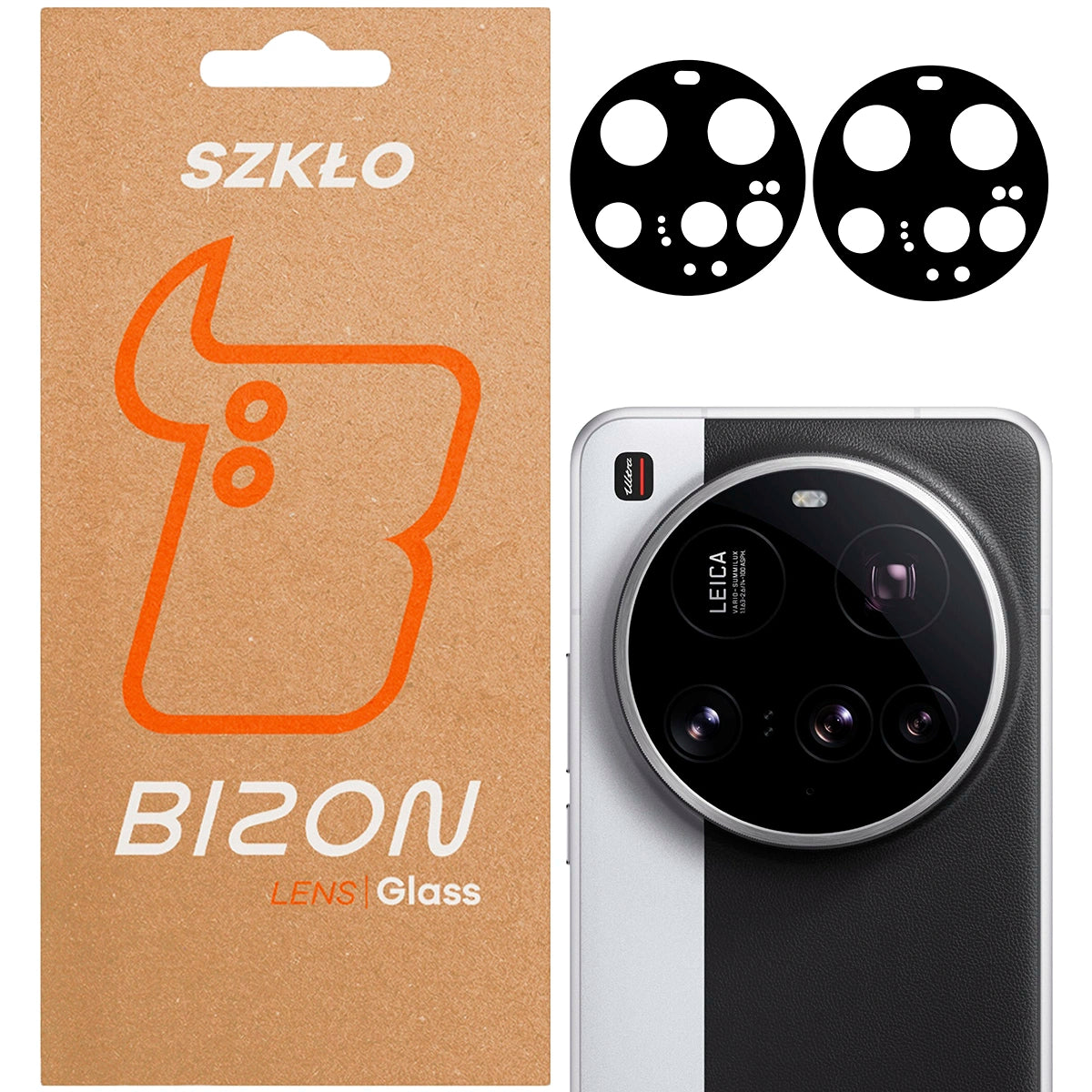 Gehärtetes Glas für die Kamera für Xiaomi 15 Ultra, Bizon Glass Silk Lens, 2 Stück