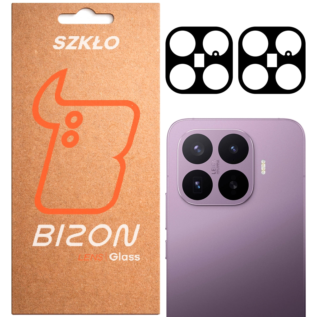 Gehärtetes Glas für die Kamera für Xiaomi 17T Pro, Bizon Glass Lens, 2 Stück