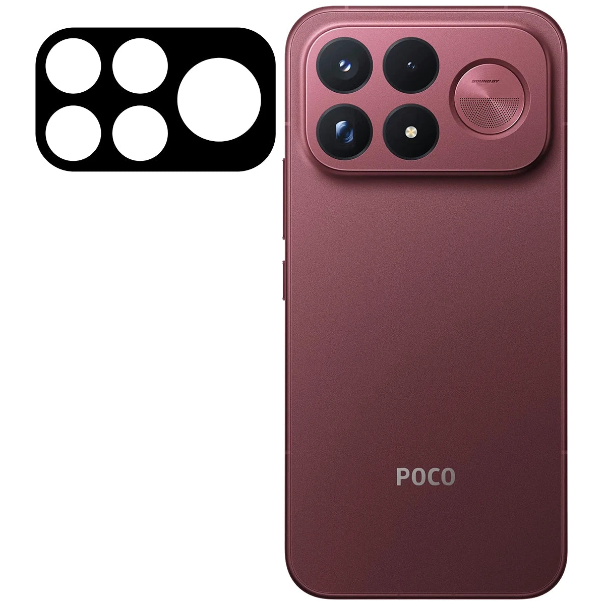 Gehärtetes Glas für die Kamera für Xiaomi POCO F9 Ultra, Bizon Glass Lens, 2 Stück (2/5)