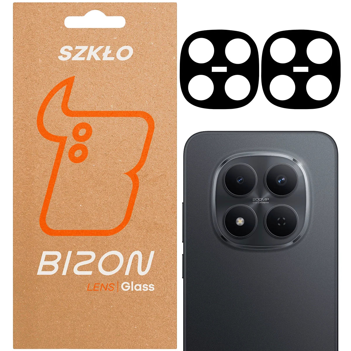 Gehärtetes Glas für die Kamera für Xiaomi Redmi Note 15 Pro 5G / 15 Pro Plus 5G / Poco M8 Pro 5G, Bizon Glass Lens, 2 Stück
